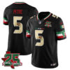 Houston Texans Jalen Pitre 25 Seasons Mexico Style Vapor Jersey - All Stitched - Black