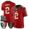 Las Vegas Raiders Ashton Jeanty 3X Champs Mexico Edition Vapor Jersey - All Stitched - Red