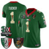 Las Vegas Raiders Tre Tucker 3X Champs Mexico Edition Vapor Jersey - All Stitched - Green