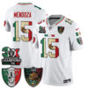Las Vegas Raiders Fernando Mendoza 3X Champs Mexico Edition Vapor Jersey - All Stitched - White