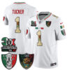 Las Vegas Raiders Tre Tucker 3X Champs Mexico Edition Vapor Jersey - All Stitched - White