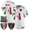 Las Vegas Raiders Kolton Miller 3X Champs Mexico Edition Vapor Jersey - All Stitched - White