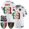 Las Vegas Raiders Brock Bowers 3X Champs Mexico Edition Vapor Jersey - All Stitched - White