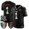 Las Vegas Raiders Tre Tucker 3X Champs Mexico Edition Vapor Jersey - All Stitched - Black