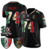 Las Vegas Raiders Kolton Miller 3X Champs Mexico Edition Vapor Jersey - All Stitched - Black