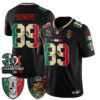 Las Vegas Raiders Brock Bowers 3X Champs Mexico Edition Vapor Jersey - All Stitched - Black