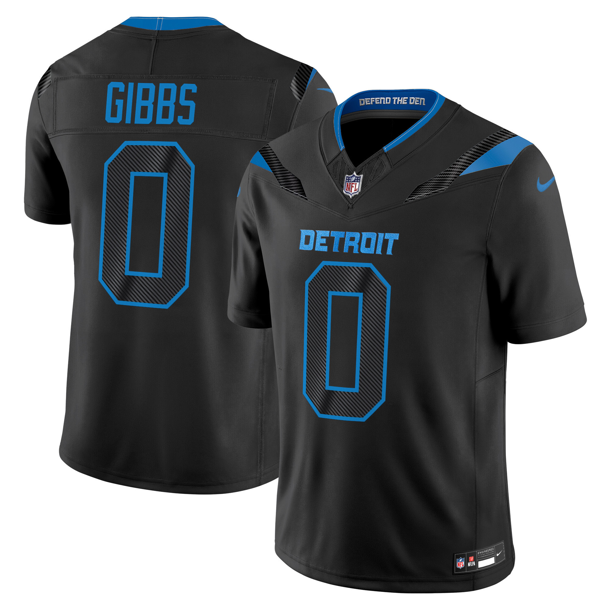 Detroit Lions Jahmyr Gibbs 2026 Rivalries Vapor Limited Vapor Limited Jersey - All Stitched - Black