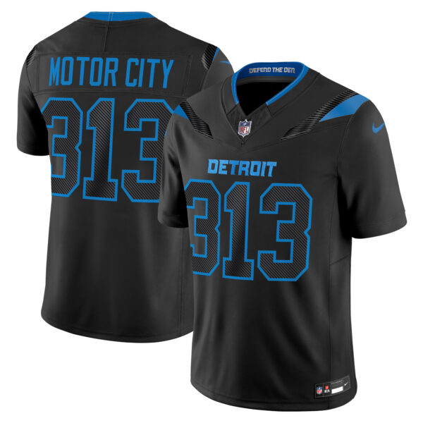 Detroit Lions Motor City 313 2026 Rivalries Vapor Limited Vapor Limited Jersey - All Stitched - Black