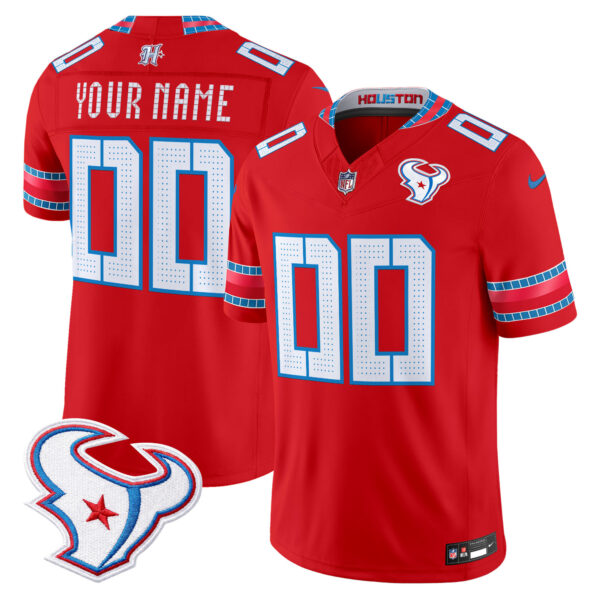 Houston Texans 2026 "Rivalries" Vapor Limited Custom Jersey - All Stitched - Red