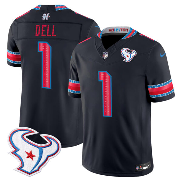 Houston Texans Tank Dell 2026 "Rivalries" Vapor Limited Jersey - All Stitched - Navy