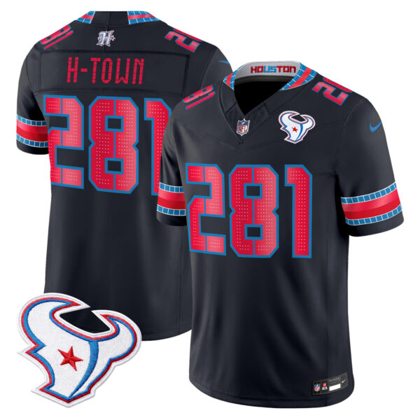 Houston Texans H-Town 281 2026 "Rivalries" Vapor Limited Jersey - All Stitched - Navy