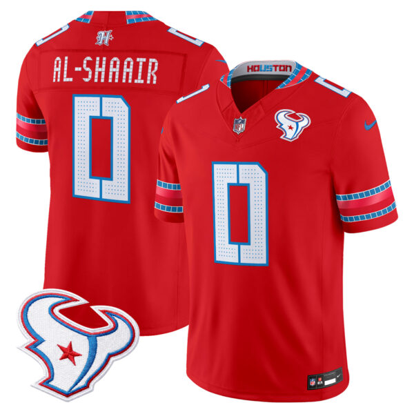 Houston Texans Azeez Al-Shaair 2026 "Rivalries" Vapor Limited Jersey - All Stitched - Red