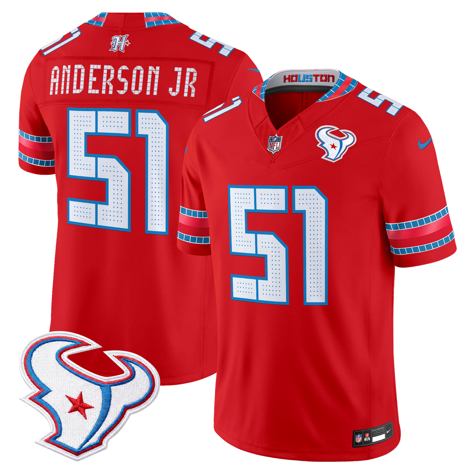 Houston Texans Will Anderson Jr. 2026 "Rivalries" Vapor Limited Jersey - All Stitched - Red