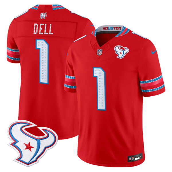 Houston Texans Tank Dell 2026 "Rivalries" Vapor Limited Jersey - All Stitched - Red