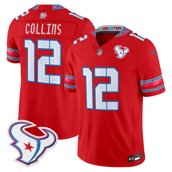 Houston Texans Nico Collins 2026 "Rivalries" Vapor Limited Jersey - All Stitched - Red