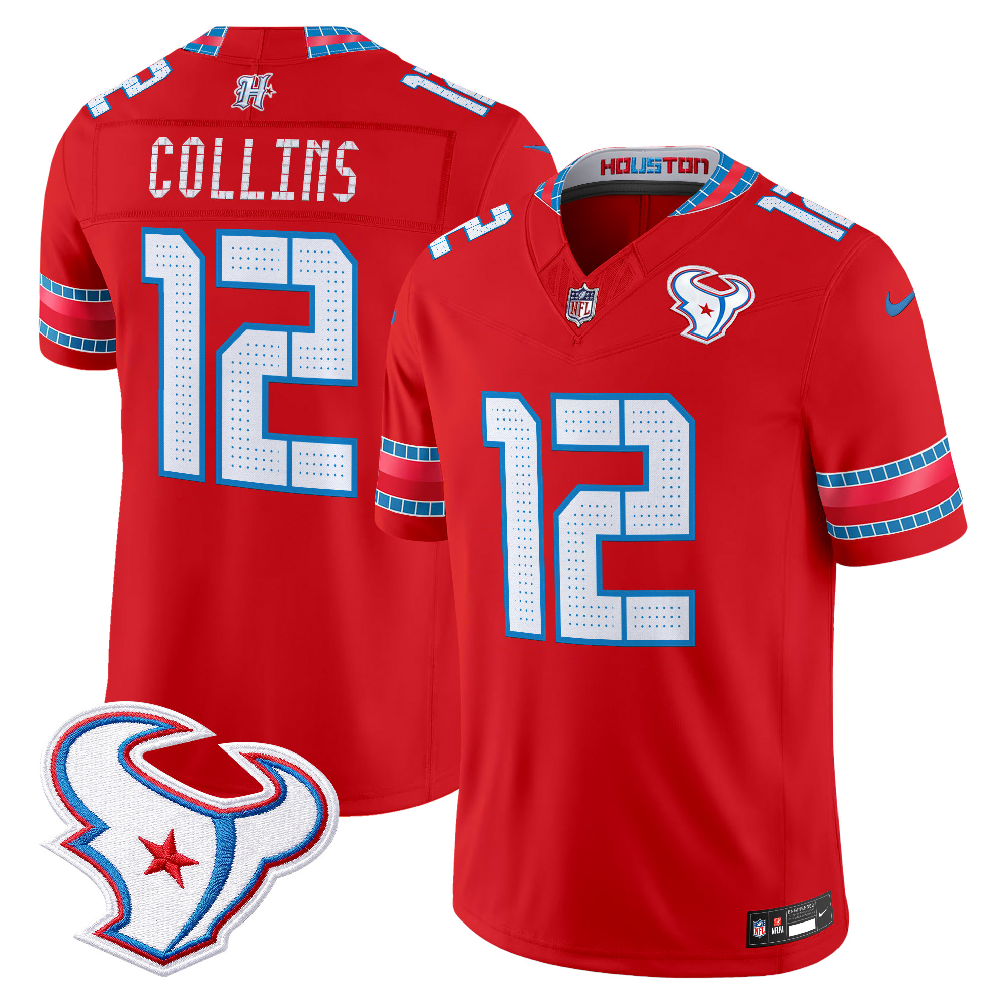 Houston Texans Nico Collins 2026 "Rivalries" Vapor Limited Jersey - All Stitched - Red