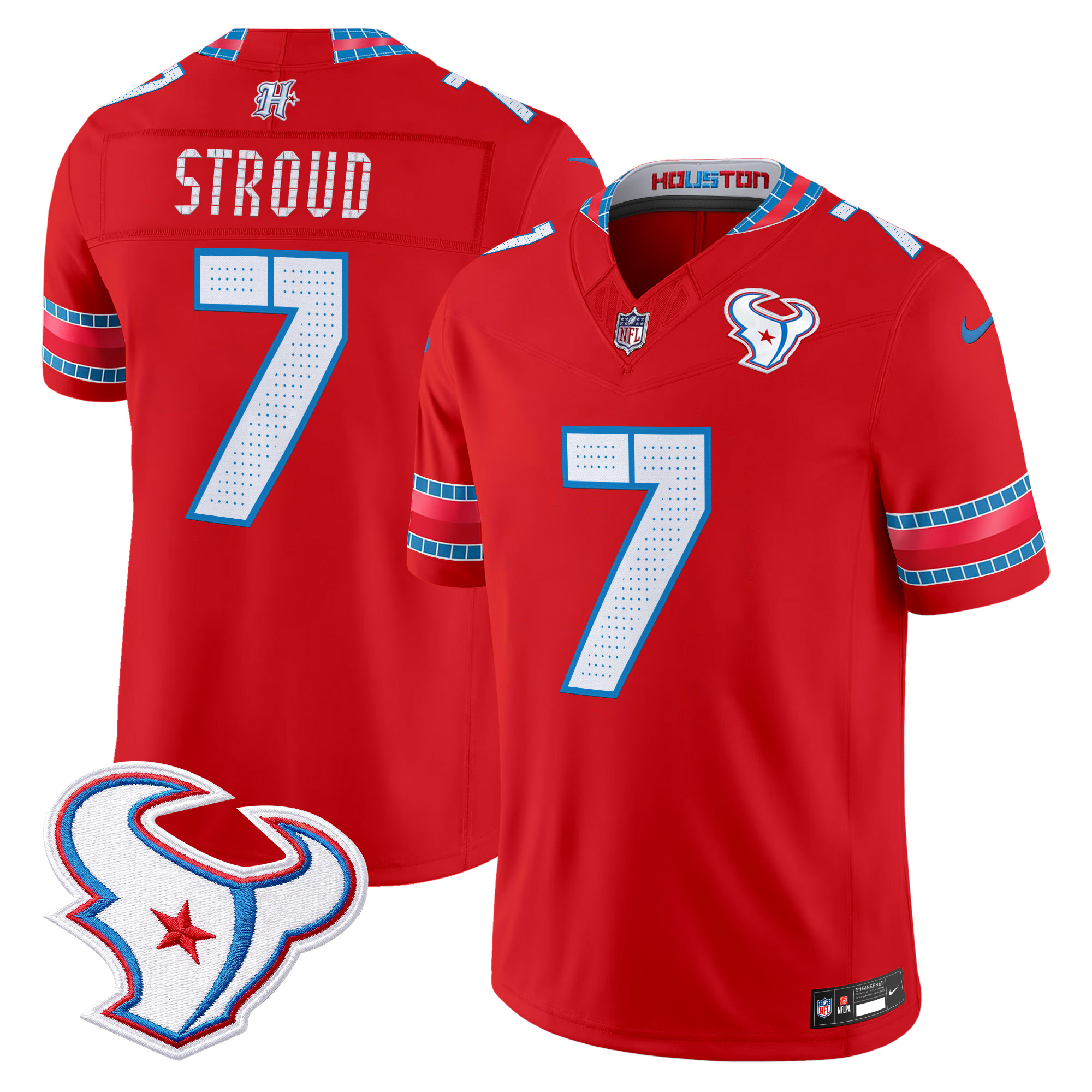 Houston Texans C.J. Stroud 2026 "Rivalries" Vapor Limited Jersey - All Stitched - Red
