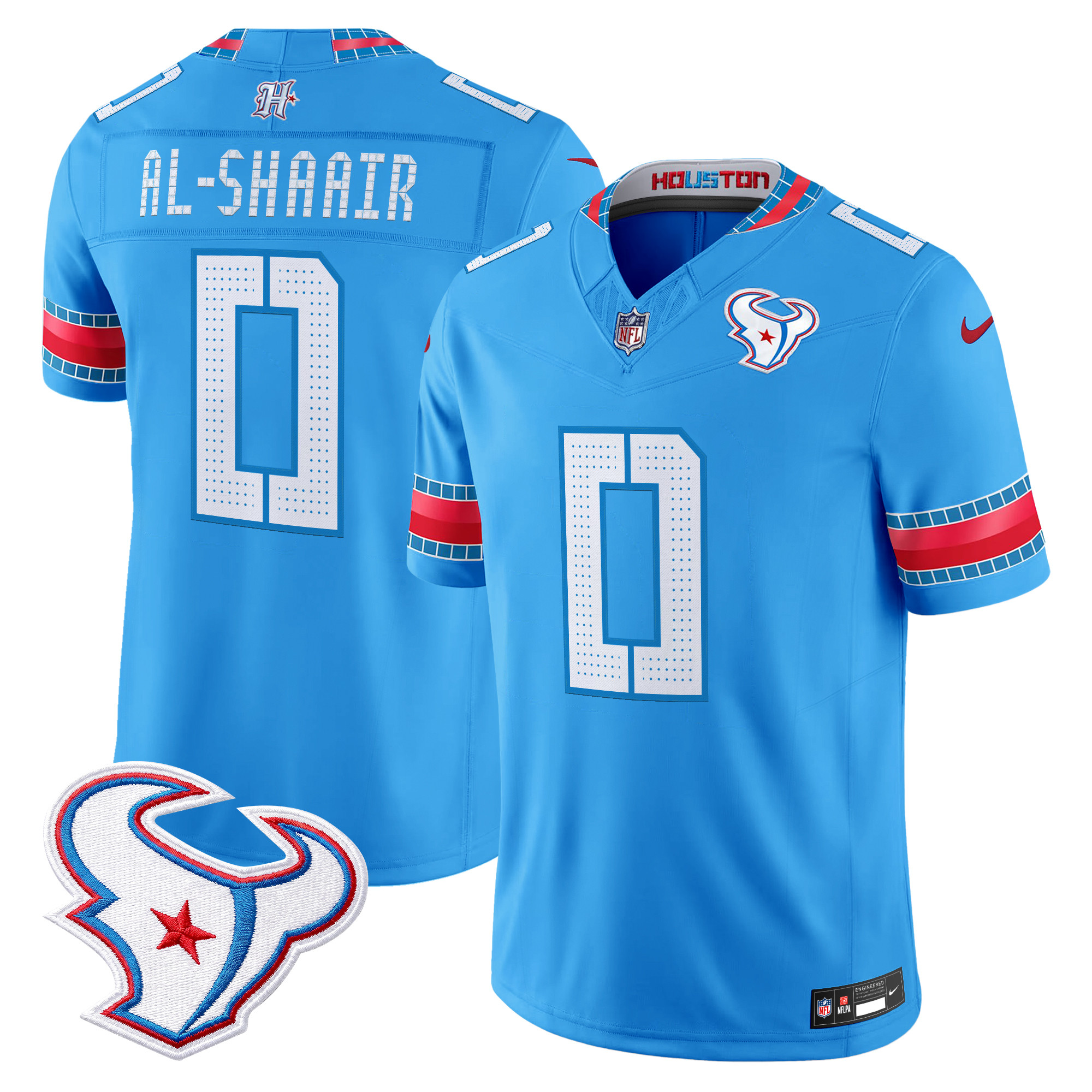 Houston Texans Azeez Al-Shaair 2026 "Rivalries" Vapor Limited Jersey - All Stitched - Blue