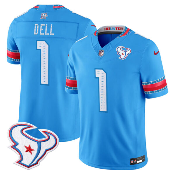 Houston Texans Tank Dell 2026 "Rivalries" Vapor Limited Jersey - All Stitched - Blue