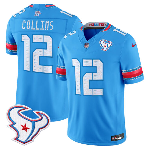 Houston Texans Nico Collins 2026 "Rivalries" Vapor Limited Jersey - All Stitched - Blue