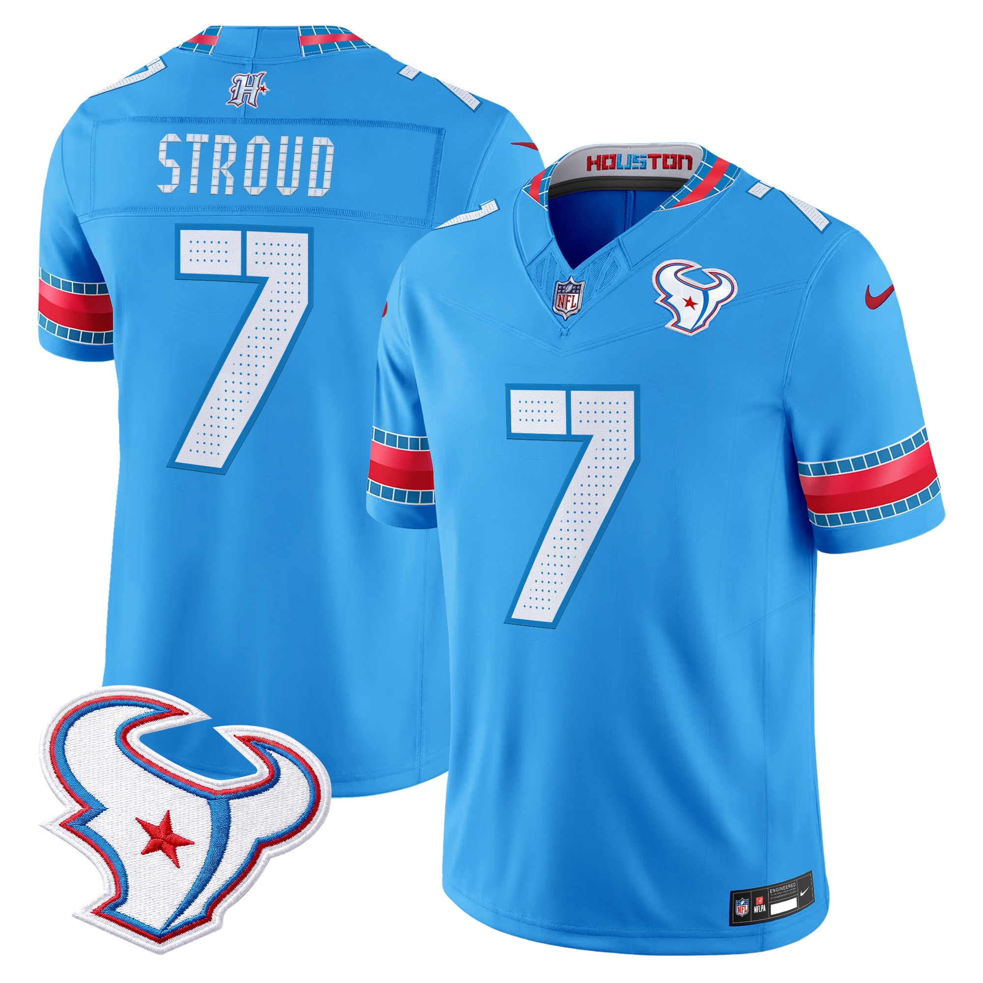 Houston Texans C.J. Stroud 2026 "Rivalries" Vapor Limited Jersey - All Stitched - Blue
