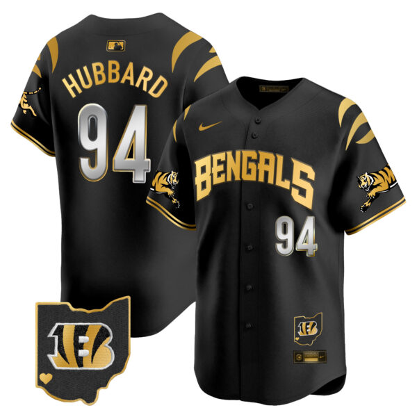 Cincinnati Bengals Sam Hubbard Vapor Premier Limited Baseball Jersey - All Stitched - Black Gold