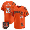 Cincinnati Bengals Joe Mixon Vapor Premier Limited Baseball Jersey - All Stitched - Orange