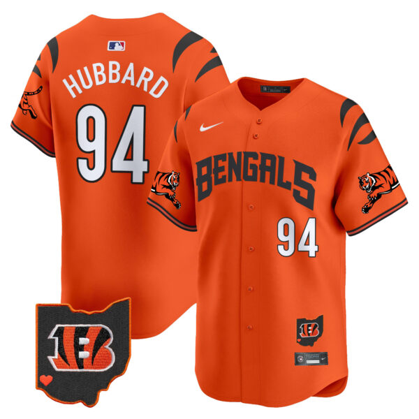 Cincinnati Bengals Sam Hubbard Vapor Premier Limited Baseball Jersey - All Stitched - Orange
