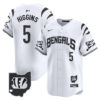 Cincinnati Bengals Tee Higgins Vapor Premier Limited Baseball Jersey - All Stitched - White Limited