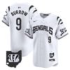 Cincinnati Bengals Joe Burrow Vapor Premier Limited Baseball Jersey - All Stitched - White Limited