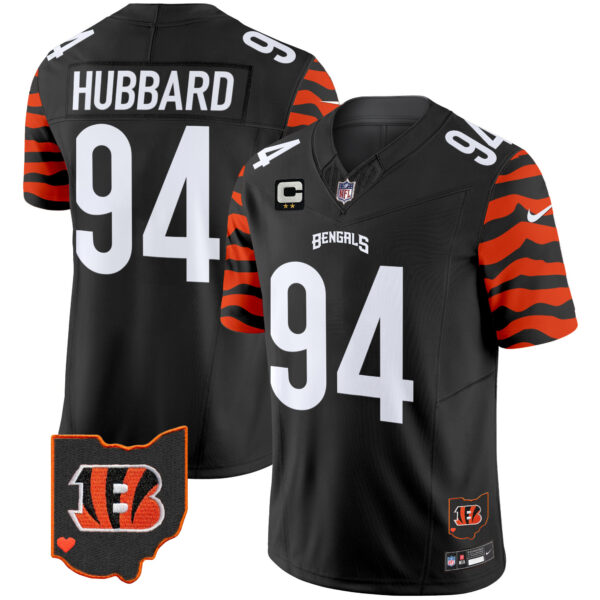 Cincinnati Bengals Sam Hubbard Stripes Vapor Limited Jersey - All Stitched - Black