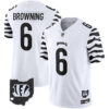 Cincinnati Bengals Jake Browning Stripes Vapor Limited Jersey - All Stitched - White