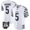 Cincinnati Bengals Tee Higgins Stripes Vapor Limited Jersey - All Stitched - White