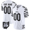 Cincinnati Bengals Stripes Vapor Limited Custom Jersey - All Stitched - White