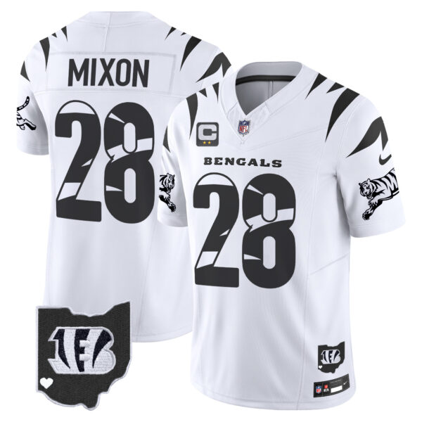 Cincinnati Bengals Joe Mixon Special Vapor Limited Jersey - All Stitched - White Limited