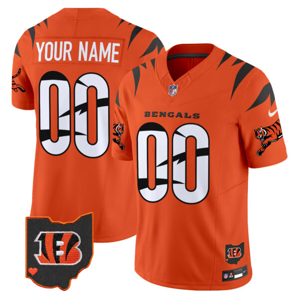 Cincinnati Bengals Special Vapor Limited Custom Jersey - All Stitched - Orange