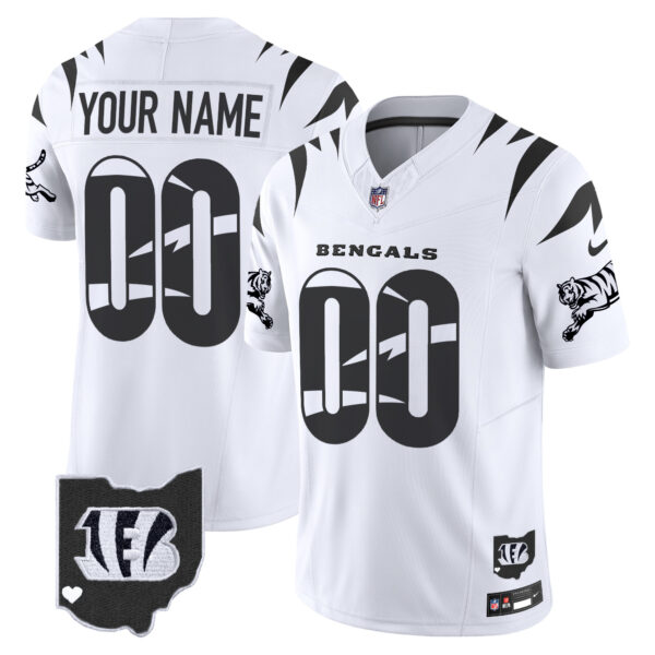 Cincinnati Bengals Special Vapor Limited Custom Jersey - All Stitched - White Limited