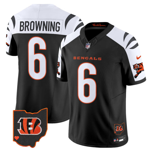 Cincinnati Bengals Jake Browning 2026 Vapor Limited Jersey - All Stitched - Alternate