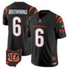 Cincinnati Bengals Jake Browning 2026 Vapor Limited Jersey - All Stitched - Black