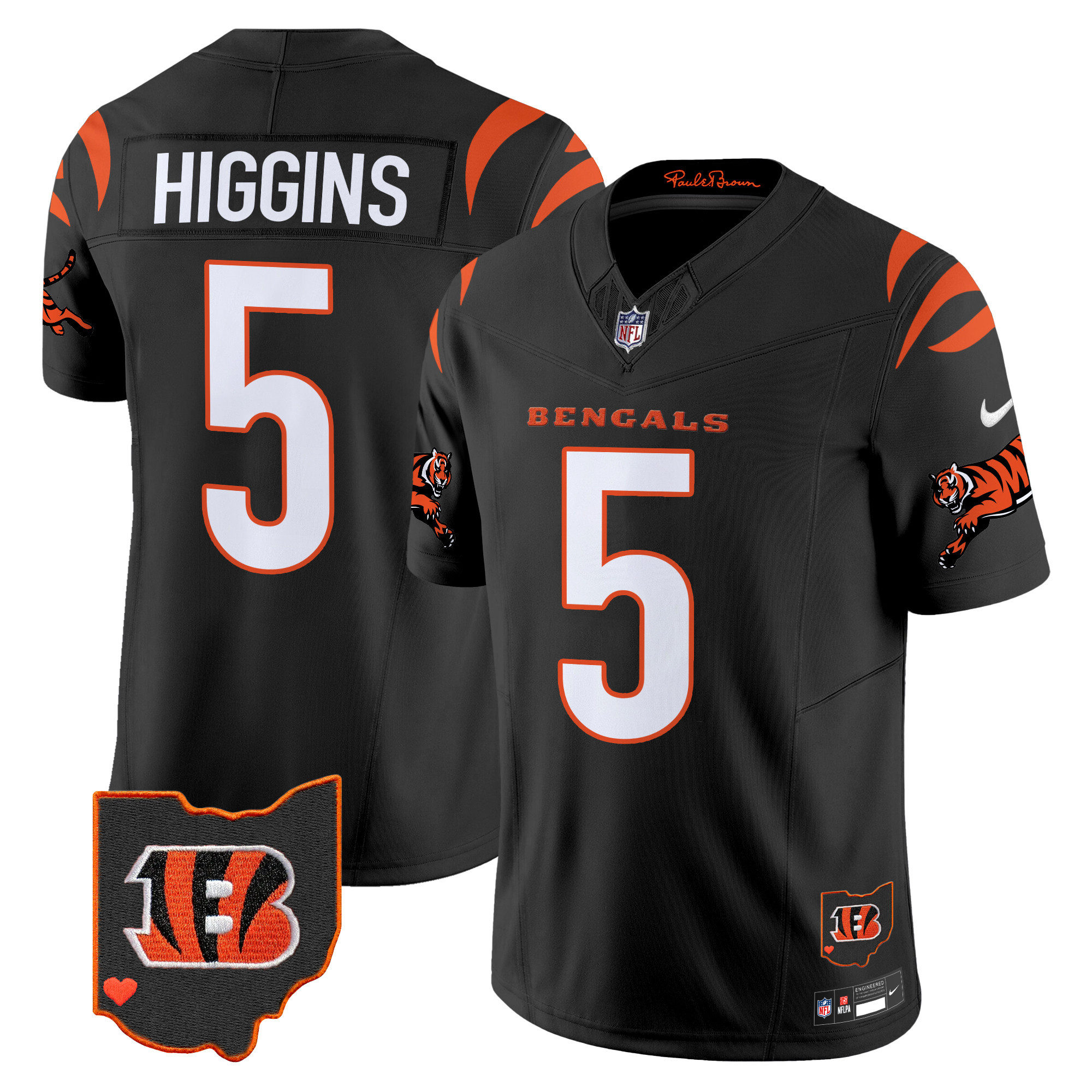 Cincinnati Bengals Tee Higgins 2026 Vapor Limited Jersey - All Stitched - Black
