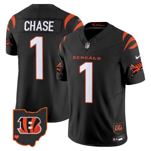 Cincinnati Bengals Ja'Marr Chase 2026 Vapor Limited Jersey - All Stitched - Black