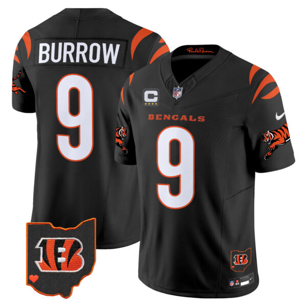 Cincinnati Bengals Joe Burrow 2026 Vapor Limited Jersey - All Stitched - Black