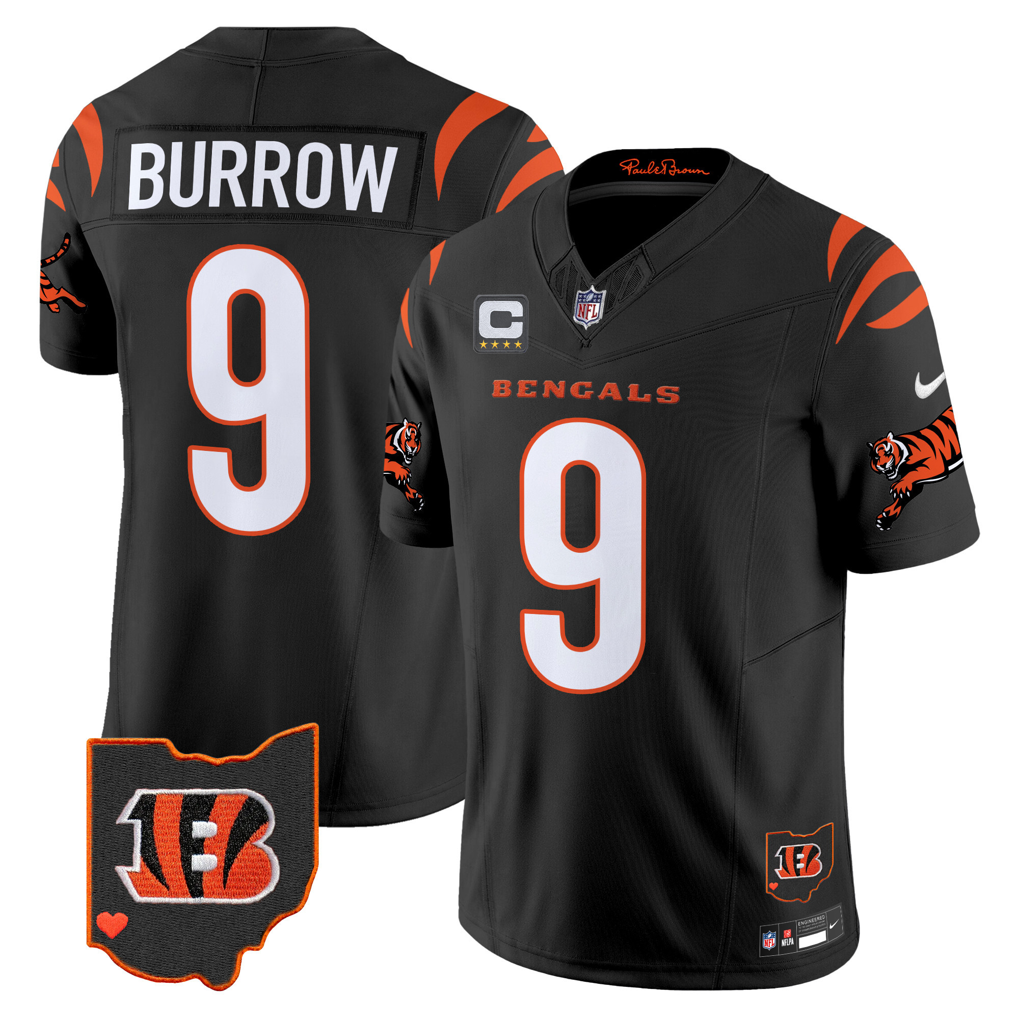 Cincinnati Bengals Joe Burrow 2026 Vapor Limited Jersey - All Stitched - Black