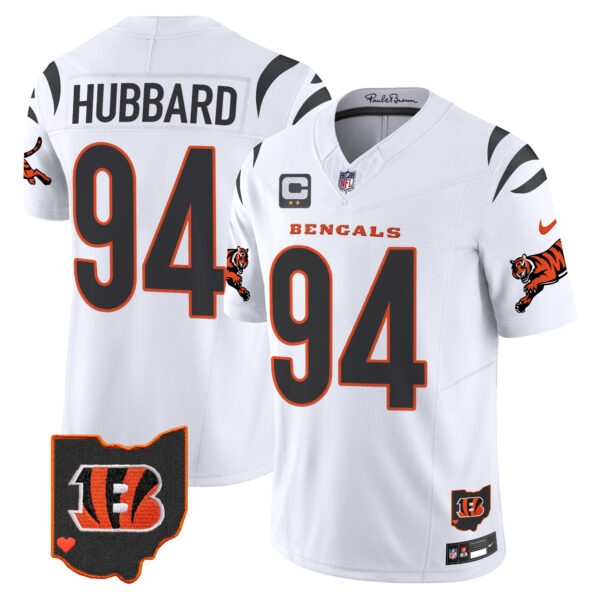 Cincinnati Bengals Sam Hubbard 2026 Vapor Limited Jersey - All Stitched - White