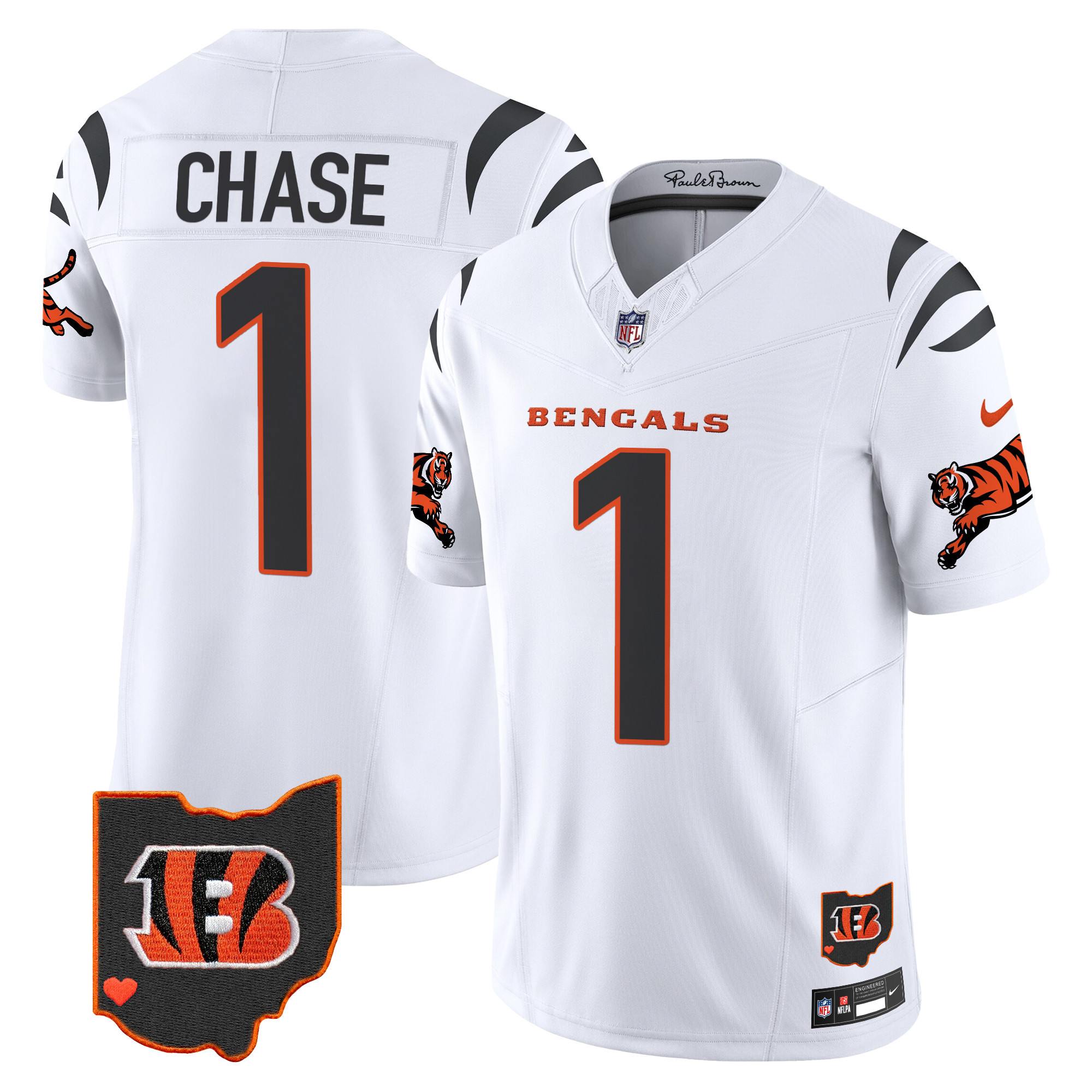 Cincinnati Bengals Ja'Marr Chase 2026 Vapor Limited Jersey - All Stitched - White