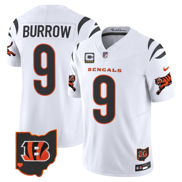 Cincinnati Bengals Joe Burrow 2026 Vapor Limited Jersey - All Stitched - White