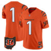 Cincinnati Bengals #1 Team 2026 Vapor Limited Jersey - All Stitched - Orange