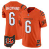 Cincinnati Bengals Jake Browning 2026 Vapor Limited Jersey - All Stitched - Orange