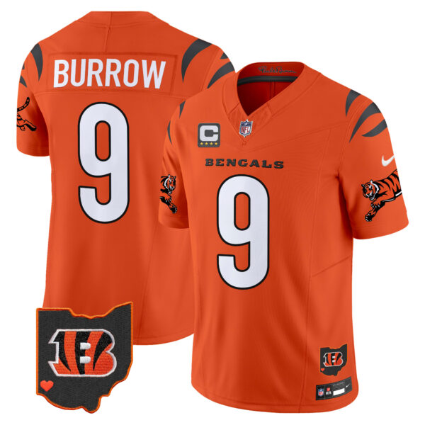 Cincinnati Bengals Joe Burrow 2026 Vapor Limited Jersey - All Stitched - Orange