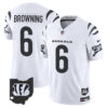 Cincinnati Bengals Jake Browning 2026 Vapor Limited Jersey - All Stitched - White Limited